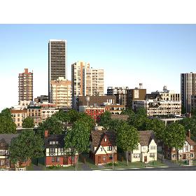 City with suburb